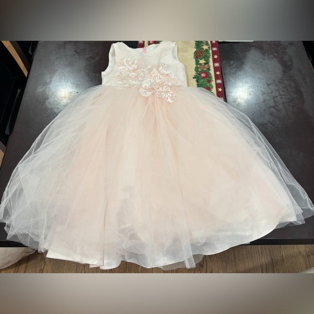 Joykids Pink Tulle Flower Girl Dress Size 6
